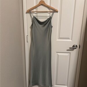 J.ING Sleek Gray Midi Dress